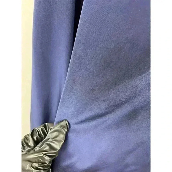 Lilly Pulitzer Women's 100% Silk Blouse Navy Blue Long Sleeve Cinched Detail M - Picture 2 of 12